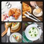 Gisly 12-Piece Serving Set - Large Spoons, Forks, Tongs, Ladle, Cake Server & Appetizer Tongs for Buffet Catering, Dishwasher Safe - Image 5