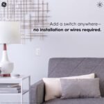 GE CYNC Dimmer Smart Switch, Wire-Free, Dimmer + White Tones Control with Bluetooth, No Wiring Required (Packaging May Vary) - Image 4