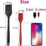 Hhyn Silicone Basting Pastry Brush Set 2 Pack Heat Resistant Spread Oil Butter Sauce for BBQ Grill Barbeque Kitchen Baking Cooking Pastries, 1 Large & 1 Small - Image 3