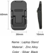 2PCS Laptop Stand, Portable Laptop Cooling Pad, Foldable Metal Keyboard Stand, Mini Keyboard Pillar (Black,Two Gears) - Image 6