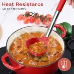 Onader 15 Pcs Silicone Cooking Utensils Set, Red Kitchen Utensils Spatula Set with Holder, Large Kitchen Gadgets Tools for Nonstick Cookware - Image 8