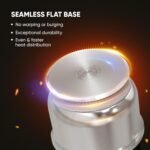 SUNHOUSE – 1.5 Quarts Stainless Steel Sauce Pan with Lid - PFOA-FREE, Stainless Steel Sauce Pan, Advanced Impact Bonding Induction Base, Stay-Cool Handle, Compatible with All Cooktops - Image 4