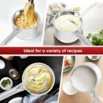 SUNHOUSE – 1.5 Quarts Stainless Steel Sauce Pan with Lid - PFOA-FREE, Stainless Steel Sauce Pan, Advanced Impact Bonding Induction Base, Stay-Cool Handle, Compatible with All Cooktops - Image 6