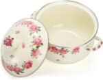 SOUJOY Enamel Stockpot with Lid, 2.8 Quart Retro Cooking Pot, Vintage Floral Stew Bean Simmer Pot with Handle, Kitchen Soup Pot, Safe for Induction Cookers, Gas Stove - Image 5