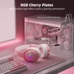 Mytrix Cherry Blossoms Wired Gaming Headset, 360° Rotation Mic, Soft Earmuff Gaming Headphones for PS4, PS5, PC & MAC, Switch, RGB Gradient Light Effect - Image 3