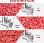 Meat Grinder & Stainless Steel Slicer Shredder Attachment for Kitchenaid Stand Mixer - Sausage Stuffer, Food Slicer, Shredder, Cheese Grater & Salad Maker by Cofun - Image 3