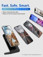 Mag.Safe Charger - iPhone Charger Stand, Fast Magnetic Wireless Charger for iPhone 17/16/15/14/13/12 Series - Black - Image 4