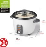 Starfrit Electric Rice Cooker - 6 Cups - Steamer Basket, Measuring Cup & Service Spoon - 300W - Makes Perfect Rice! - Image 3