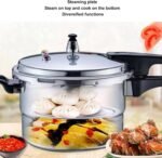 Stainless Steel Pressure Cooker, Kitchen Pressure Cooker for Induction and Stove Top, Pressure Canner with Safety Valves and Steaming Plate, for, Noodles(20CM) - Image 3