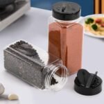 Hacaroa 16 Pack 20 Fl Oz Plastic Spice Jars with Shaker/Pourer Lids, Square Large Empty Seasoning Containers Clear Spice Bottles for Dry Food, Condiments, Herbs, Powders - Image 6