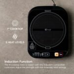 2-in-1 Rice Cooker and Induction Cooktop Burner, 3-Cup (Uncooked) / 6-Cup (Cooked) and Warmer, Portable and Compact IH Cooktop with Calorie Counter and Timer, 7 Cooking Modes - Image 4