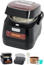 2-in-1 Rice Cooker and Induction Cooktop Burner, 3-Cup (Uncooked) / 6-Cup (Cooked) and Warmer, Portable and Compact IH Cooktop with Calorie Counter and Timer, 7 Cooking Modes - Image 6