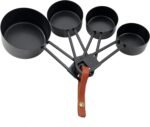 9PCS Black Stainless Steel Measuring Cups and Spoons Set, Heavy Duty Measuring Cup Set - Image 4