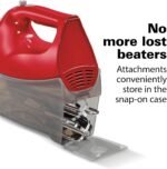 Hamilton Beach 6-Speed Electric Hand Mixer with Whisk, Traditional Beaters, Dough Hooks, Snap-On Storage Case, 275 Watts, Red - Image 4