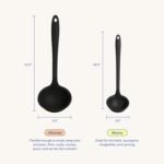 GIR: Get It Right Silicone Ladle Spoon –High Heat Resistant Kitchen Tool, Durable Cooking Utensil for Serving Soups, Stews, Sauces, and Dressings, Ultimate - 13IN - Slate - Image 3