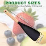 Cedar and Ash Spoon,Cedar and Ash Spoonula,Multifunction Spatula Cooking Spoon, Matte Kitchen Silicone Utensil for Cooking Serving (Black 2pcs) - Image 4