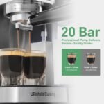Espresso Machine 20 Bar, Touchscreen Espresso Maker with Automatic Milk Frother for Cappuccino Latte, Expresso Coffee Machine for Home with Dual Heating System and Dual Pump - Image 5