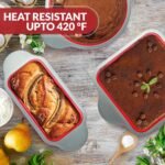 Boxiki Kitchen Silicone Baking Pans Set. 3 PCS Professional Non-Stick Baking Cake Pans Set includes Silicone Round Cake Pan, Square Cake Pan and Bread Loaf Pan. - Image 4