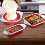 Boxiki Kitchen Silicone Baking Pans Set. 3 PCS Professional Non-Stick Baking Cake Pans Set includes Silicone Round Cake Pan, Square Cake Pan and Bread Loaf Pan. - Image 8