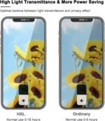 PEHAEL 2+2 Pack for iPhone 12 Pro Max Privacy Screen Protector with Camera Lens Protector Full Coverage Anti-Spy Tempered Glass Film 9H Hardness Bubble Free [6.7 inch] - Image 3