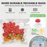 Compact Vacuum Sealer for Food: Visible Water Tank Handheld Vacuum Sealer with 15 Reusable Bags for Seal Meal Saver, Portable Food Sealer, Gifts for Mom, Wife, Chef - Image 3