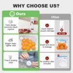 Compact Vacuum Sealer for Food: Visible Water Tank Handheld Vacuum Sealer with 15 Reusable Bags for Seal Meal Saver, Portable Food Sealer, Gifts for Mom, Wife, Chef - Image 4
