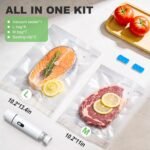 Compact Vacuum Sealer for Food: Visible Water Tank Handheld Vacuum Sealer with 15 Reusable Bags for Seal Meal Saver, Portable Food Sealer, Gifts for Mom, Wife, Chef - Image 5