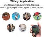 Digital Stopwatch Timer with Back Light Stop Watch 0.001second Timing|100 Lap Memory,Large dispaly Alarm Clock for Coach Sports Swimming Running Marathon Competition(100LAP(Back Light)) - Image 5