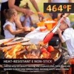 Pack of 3 Stainless Steel Kitchen Tongs with Silicone Tips – Non-Stick Cooking, Grilling & BBQ Tongs for Serving, Dishwasher Safe, 7", 9" & 12" (Pack of 3 Red) - Image 4