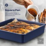 Baking Pans Set 8-Piece Bakeware Sets, Baking Sets for Cooking Nonstick Oven Pan Set, Baking Sheet Set, Cookie Sheets for Baking, Muffin Pan, Ceramic Coated Blue - Image 4