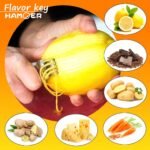 Lemon Citrus Zester Tool Cheese Grater for kitchenaid-Multipurpose grooved channel knife scraper,Stainless steel blade and ergonomically designed curved handle - Image 5