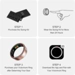 Vic Ring, Ultra-Light Titanium Smart Ring, 7-Day Battery Life, Fitness/Sleep/Stress Tracker for Women & Men, No APP Subscription Fees, IP68 Waterproof, iOS & Android Compatible (Rose Gold, 10) - Image 3