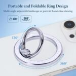 Magnetic Phone Ring for MagSafe Grip [Super Magnet] Stylish Twinkle Ring Holder Stand with, magsafe pop Socket, Mag Safe Accessory for iPhone 16/15/14/13 Pro Max Plus - Image 3