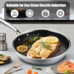 Vivicreate 20 Piece Stainless Steel Kitchen Cooking Pot Pots and Pan Pans Cookware Set Pots and Pans Hammered Design Induction Compatible Ollas de Acero Inoxidable - Image 5