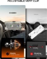 CHGeek Wireless Car Charger Phone Holder Mount, 15W Fast Charging Auto Clamping Phone Holders for Your Car Dashboard Windshield Air Vent Car Accessories for iPhone,Google Pixel etc - Image 5