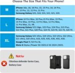 Phone Holster for Belt with Metal Clip and Magnetic Closure Compatible with iPhone 16/15/14/13/12 Pro Max, Galaxy S25/S24/S23/S22 Plus & FE for Everyday Protection, L-Black - Image 3