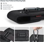 Phone Holster for Belt with Metal Clip and Magnetic Closure Compatible with iPhone 16/15/14/13/12 Pro Max, Galaxy S25/S24/S23/S22 Plus & FE for Everyday Protection, L-Black - Image 5
