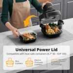 AIRMSEN Potable Glass Air Fryer Non-Toxic, 4.8QT & 1.3QT, 4 Presets & Manual Control, 140–450℉ Precise Heat, 95% Less Oil, Auto-Pause & Resume, Microwave & Dishwasher Safe - Image 6