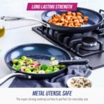 Blue Diamond Cookware Hard Anodized Ceramic Nonstick, 10" and 12" Frying Pan Skillet Set, PFAS-Free, Dishwasher Safe, Oven Safe, Grey - Image 4