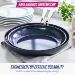 Blue Diamond Cookware Hard Anodized Ceramic Nonstick, 10" and 12" Frying Pan Skillet Set, PFAS-Free, Dishwasher Safe, Oven Safe, Grey - Image 5
