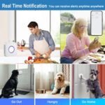 EverNary Dog Door Bell for Potty Training, WiFi Doggie Door Bell,Smart Wireless Doggy Doorbell with Phone App,Waterproof Touch Button with Large Activate Range (1 WiFi Receiver 2button) - Image 4