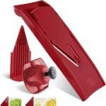 Mandoline Food Slicer Borner V1 (Basic Set) by Reston Lloyd • V-Slicer with Food Holder • Made in Germany • Fruit & Vegetable Chopper • Multiple Settings • Color: Red - Image 8