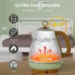 Evoloop 1.7L Electric Kettles, BPA Free Tea Kettle, Hot Water Boiler Heater, Stainless Steel Teapot, Auto Shut-Off & Boil-Dry Protection, 120V/1500W - Image 5