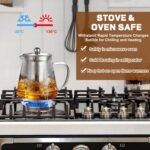 Glass Teapot, Tea Pot with Removable Infusers for Loose Tea, Borosilicate Glass Tea Kettle Tea Maker Stovetop for Party, Camping,Travel (950ML) - Image 4
