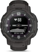 Garmin Instinct Crossover Solar, Rugged Hybrid Smartwatch with Solar Charging Capabilities, Analog Hands and Digital Display, Graphite - Image 3