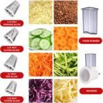 Upgraded Version - Cheese Grater Slicer Shredder Attachments for All KitchenAid Stand Mixers, Food Slicers Salad Maker Accessory Vegetable Chopper with 4 Blades Dishwasher Safe - Image 6