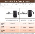 Nextmug Plus (Burgundy - 18 oz.) Temperature-Controlled, Self-Heating Mug – No App, Long-Lasting Battery for Work & Study, Great Gift for Coffee Lovers - Image 5