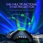 Northern Galaxy Light Aurora Projector with 33 Light Effects, LED Star Projector for Bedroom Nebula Lamp, Remote Control, White Noises, Bluetooth Speaker for Parties - Image 3
