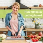 Titanium Cutting Board for Kitchen, Stainless Non Stick Chopping Board, Upgrade Double Sided Food-Grade Titanium Board for Kitchen for Meat Cheese Vegetable (Small) - Image 3