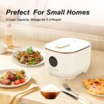 3L Healthy Low Carb Rice Cooker, Low Sugar Digital Steamer,Porridge,Soup,Quick Rice,White Rice,Stainless Steel Filter Basket，5 Cooking Functions,24H Timer & Auto Keep Warm - Image 5